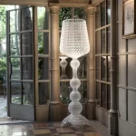 Kabuki Art Glass Floor Lamp